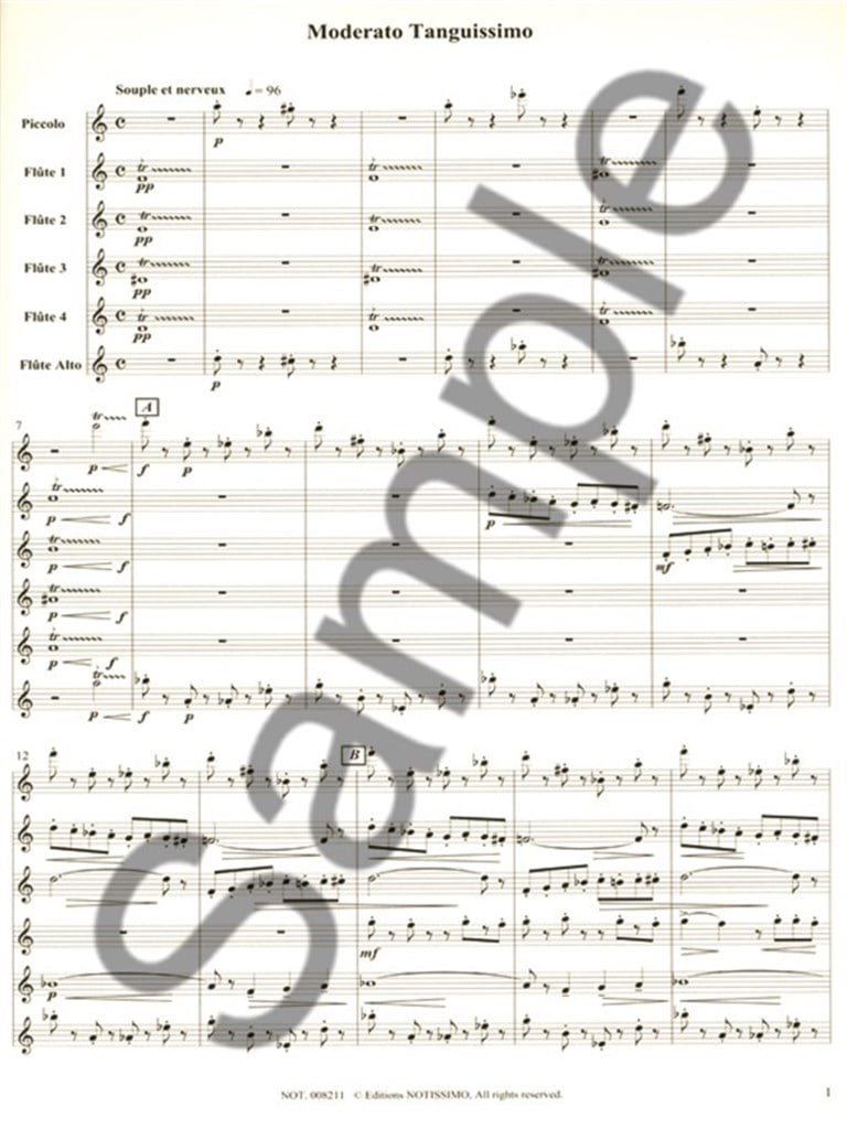 Magny Moderato Tanguissimo Flute Sextet
